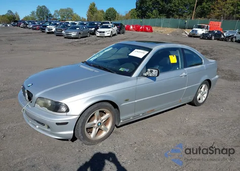 2002 BMW 325Ci z USA, uszkodzony, nr VIN WBABN334X2PG58476